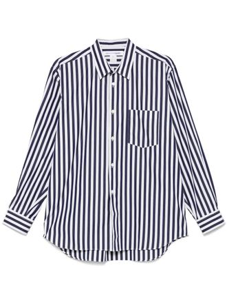 Comme Des Garçons Gestreept overhemd - Blauw