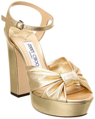 Jimmy Choo London Heloise 120 Leather Platform Sandal