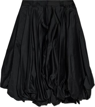 Balenciaga Rokken, Dames, Zwart, S, Leer, Balloon Bermuda Shorts