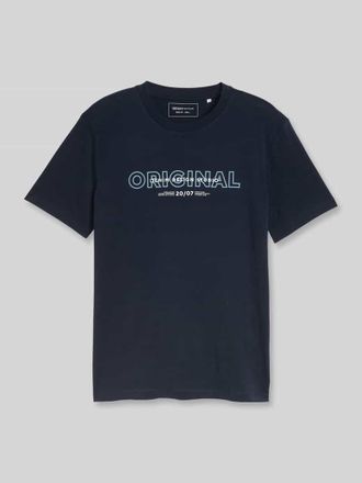 Tom Tailor Denim Regular Fit T-Shirt aus reiner Baumwolle in Dunkelblau, Gr&ouml;&szlig;e XXL