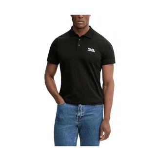 Karl Lagerfeld Tops, Heren, Zwart, L, Polo Shirt
