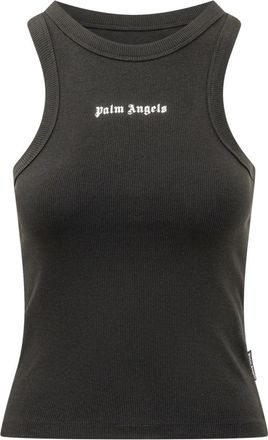 Palm Angels Klassiek Logo Slim Tanktop - Dames - Tops zonder mouwen - Zwart - S - Tops