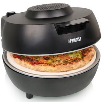 Princess Forno Per Pizza Pro 115005 Potenza 1200 Watt Temperatura Massima 400 &deg;c 2 Palette Per Pizza Incluse Colore Nero - Princess
