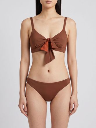 Max Mara Off-the-Shoulder Polyamide V-Neck Bikini Top