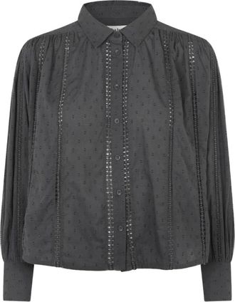 Lollys Laundry Overhemden, Dames, Zwart, XS, Shirt
