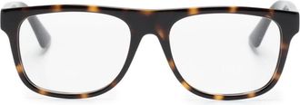 Gucci square-frame glasses - unisex - Acetate - 56 - Brown