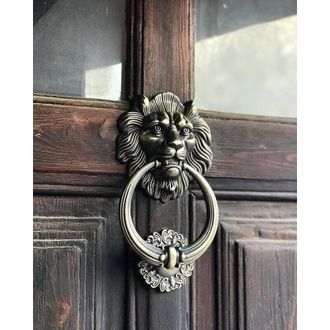 OEM Aldaba Con Forma De Cabeza De Le&oacute;n, Bronce - Crezuo