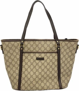 Gucci Brown Pvc Tote Bag (Pre-Owned)
