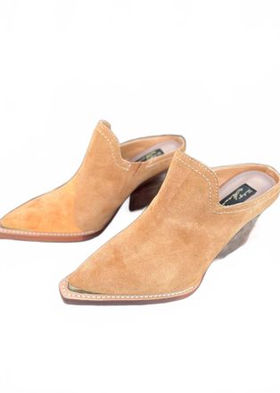 Vintage Havana Womens Suede Mule Boots In Cognac