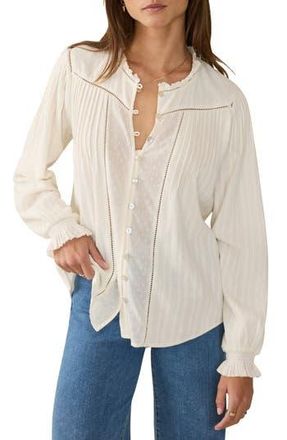 Faherty Lily Organic Cotton Button-Up Shirt in Egret at Nordstrom Rack, Size X-Small