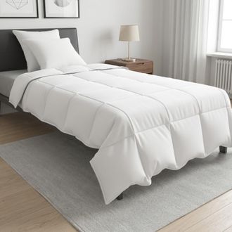 vidaXL Vidaxl Set Di Piumoni 140 X 220 Cm No Cotone, Bamb&ugrave;, Poliestere Bianco