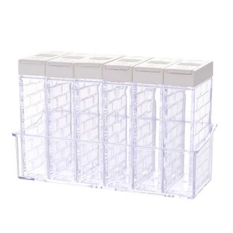 OEM Set Di 6 Contenitori Per Spezie In Plastica, Barattoli Trasparenti Con Vassoi, Scatole Per Spezie Per La Conservazione Delle Spezie In Cucina, Dispens