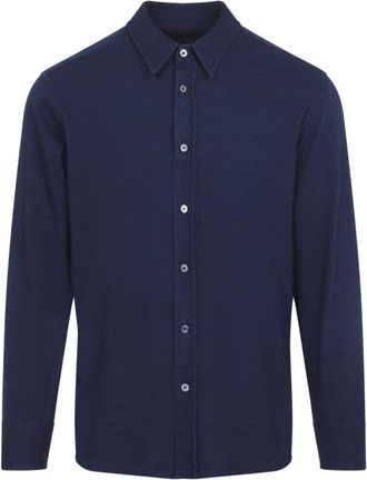 Tom Ford Navy Blue Classic Collar Shirt