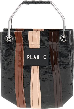 Plan C Multi-Fabric Small Shopper Tote Bag