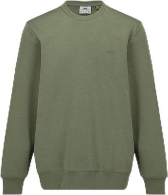 Slazenger Mens Fleece Crew Sweater Long Sleeve Khaki XXL