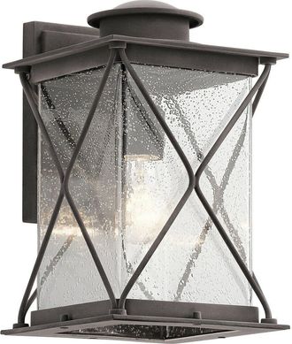 Loops Outdoor IP44 Wall Light Weathered Zinc LED E27 100W