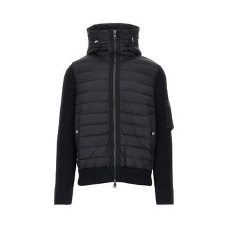 Moncler Padded nylon and wool cardigan Man XXL