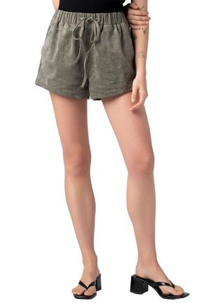 Blank NYC Faux Suede Drawstring Shorts in Desert Sage at Nordstrom, Size X-Small