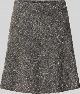 Vero Moda Minirock mit elastischem Bund Modell LISTRA in Silber, Größe XL