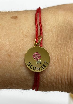 Par Coeur Womens Sconset Voyage Medal Bracelet In Red