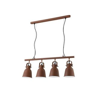 Netlighting Legend Bar Ceiling Dome Pendant Corten Copper White E27 in Brown