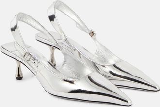Jimmy Choo London Amel metallic leather slingback pumps