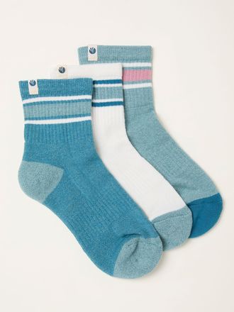Fat Face FatFace Teal Blue 3 Pairs of Sport Socks