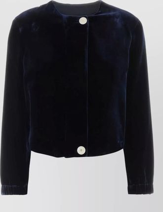 Giorgio Armani velvet single breasted coat