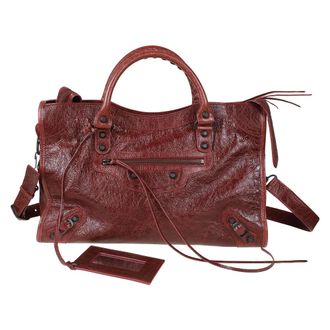 Balenciaga Le City Bag Medium - Dames - Tassen - Rood - Maat: ONE Size Katoen