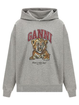 Ganni Sudadera con capucha Ganni Tigre Gris