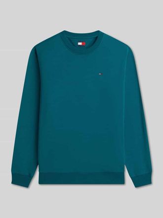 Tommy Jeans Regular Fit Sweatshirt aus Baumwoll-Mix in Gruen, Gr&ouml;&szlig;e XXL