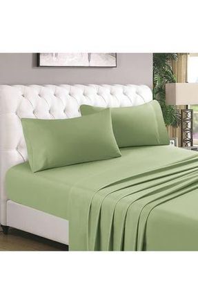 J&V Textiles 1000 Thread Count Luxe Egyptian Cotton Sheet Set in Sage at Nordstrom Rack, Size Queen