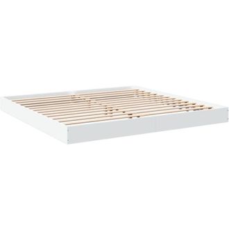 vidaXL Vidaxl - Bed Frame without Mattress White 180x200 cm Super King Engineered Wood