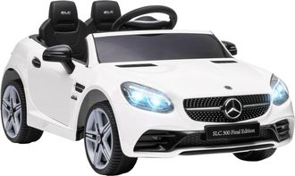 OEM Coche El&eacute;ctrico Mercedes Slc 300 12v Para Ni&ntilde;os De 3-6 A&ntilde;os Con Mando A Distancia Faros Led Bocina 107x62,5x44 Cm Blanco
