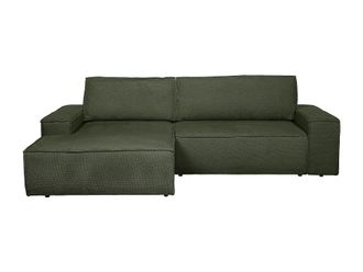 VENTE-UNIQUE.COM Sof&aacute; rinconera tela verde