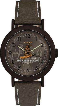 Timex Harry Potter X Weekender Sorting Hat Unisexs Brown Watch TW2Y77000 Leather - One Size