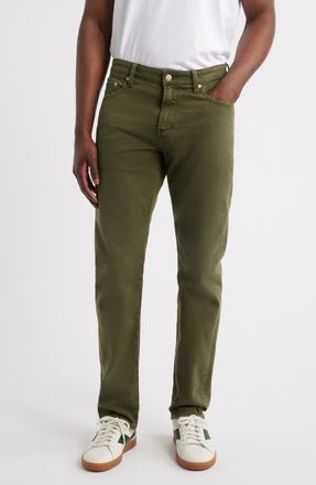 AG - Adriano Goldschmied Everett Slim Straight Leg Jeans in 7 Years Sulfur Coastal Moss at Nordstrom, Size 40 X 32