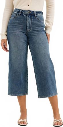 Judy Blue Dottie Wide Crop Jeans In Quarry Fade
