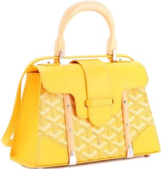 Goyard Structured Saigon Top Handle Bag Coated Canvas with Leather Mini satchel - Arancione