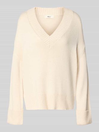 Gina Tricot Strickpullover mit V-Ausschnitt in Offwhite, Größe XS