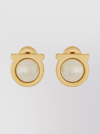 Ferragamo pearl drop earrings