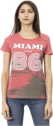Trussardi Miami Grafisch T-shirt - Dames - T-shirts - Veelkleurig - S - Katoen - Tops