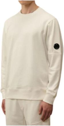 C.P. Company C.P. Company, Sweatshirts, male, Beige, XL, Lightweight Crew Neck Sweatshirt with Ribbed Details