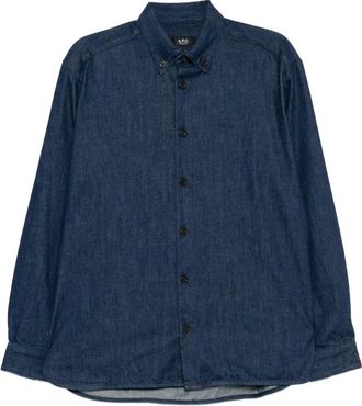 A.P.C. denim mathias shirt - men - Cotton - M - Blue