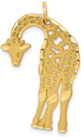 Diamond2Deal 14k Yellow Gold Giraffe Charm
