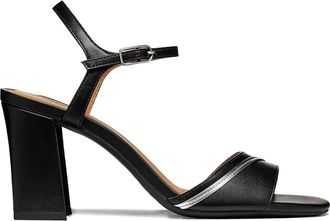 Geox block-heel sandals - women - Rubber/Calf Leather/Calf Leather - 41 - Black