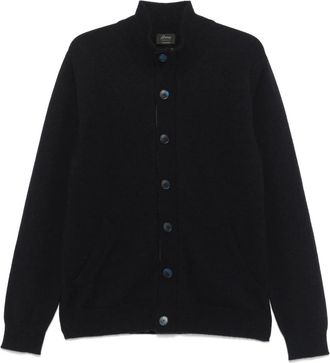 Brioni Cashmere cardigan - Heren - Cashmere truien - Blauw - 2XL - Truien & Vesten