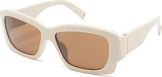 Jacquemus Jac 60 C2Sun Zonnebrillen - Dames - Zonnebrillen - Wit - 56 MM - Accessoires