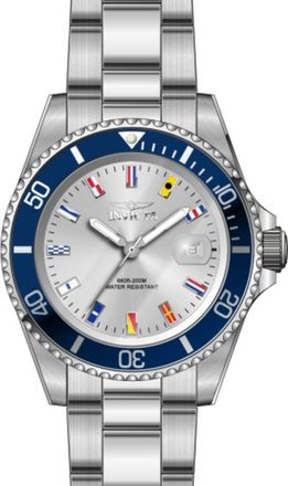 Invicta Pro Diver Quartz Silver Dial Mens Watch 49885