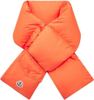 Moncler Down Packable Scarf Orange Size One size